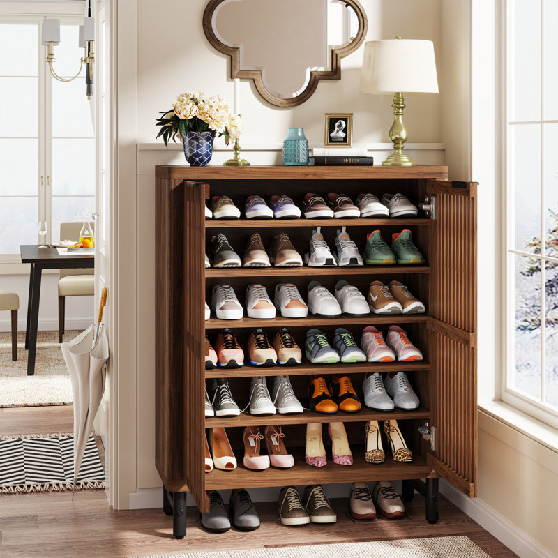 Storage Cabinet with 3 Shelves and high quality 2 Louvered Doors, Industrial Bookcase